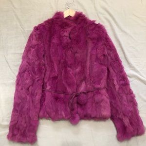 Wilson’s Leather Maxima Pink Genuine Fur Coat M